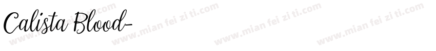 Calista Blood字体转换